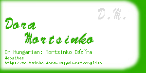 dora mortsinko business card